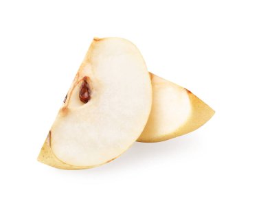 Beyaz elma armudu dilimleri.