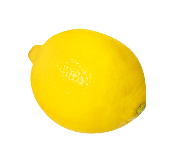 Свежий Спелый Лимон Изолированный Белом — стоковое фото