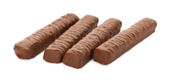 白い背景に甘いおいしいチョコレートバー — ストック写真