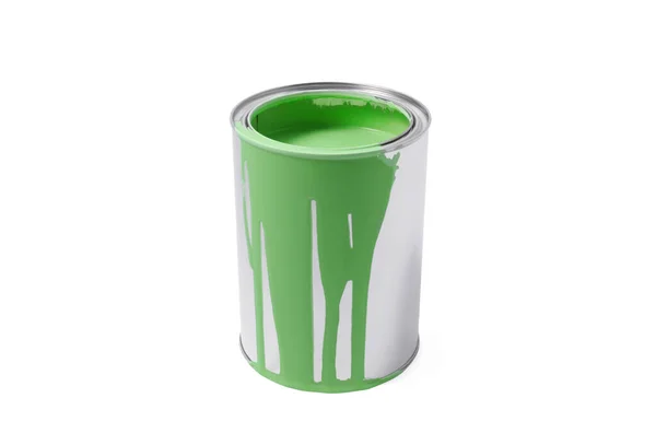 Світло Зелена Фарба Ізольована Білому — стокове фото
