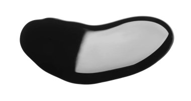 Beyaz arkaplanda siyah boya lekesi