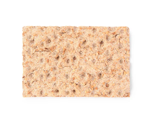 Fresh Crunchy Crispbread White Background Top View — Stock Photo, Image