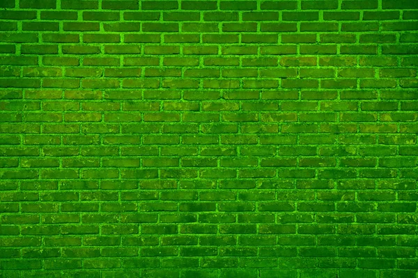 Arkaplan Olarak Parlak Yeşil Tuğla Duvar Dokusu — Stok fotoğraf