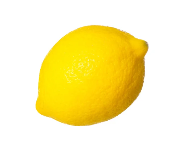 Fresh Ripe Whole Lemon Isolated White — Stock Photo, Image