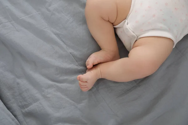 Kleines Baby Bett Draufsicht Raum Für Text — Stockfoto