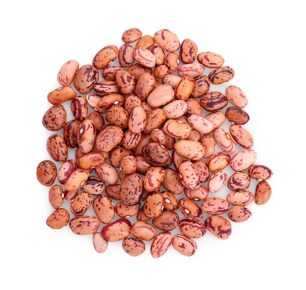 Many Raw Kidney Beans Isolated White Top View — Stock Photo, Image