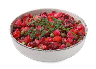 Lezzetli taze sirkeli salata, beyaz üzerine izole edilmiş.