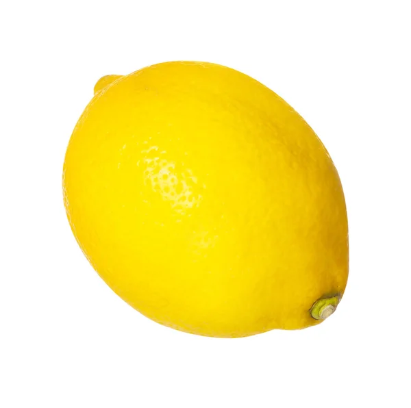 Свіжий Стиглий Цілий Лимон Ізольований Білому — стокове фото