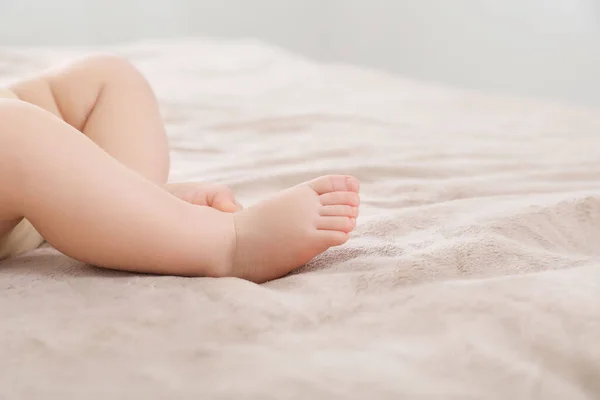 Kleines Baby Bett Großaufnahme Raum Für Text — Stockfoto