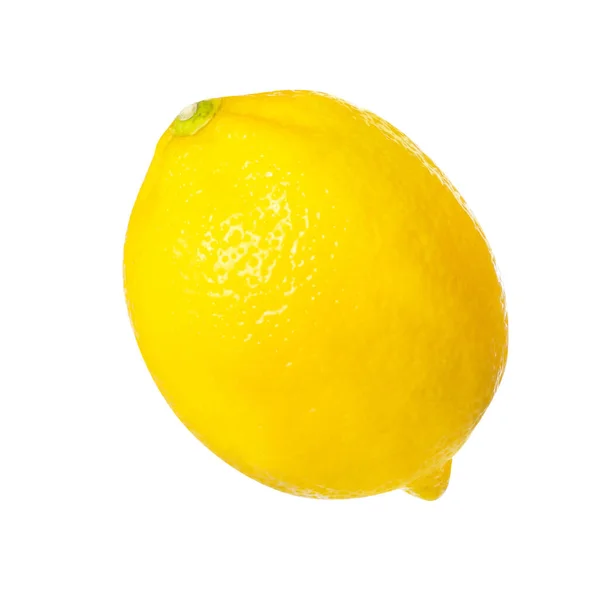Färsk Mogen Hel Citron Isolerad Vitt — Stockfoto