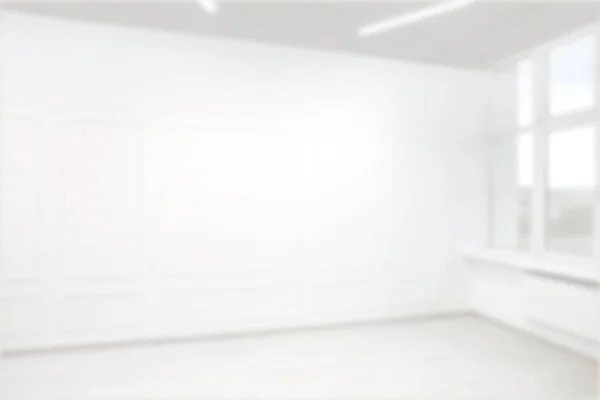 Beyaz Duvar Pencereli Boş Oda Bulanık Görünüm — Stok fotoğraf