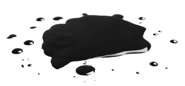 Blots Black Paint White Background — Stock fotografie