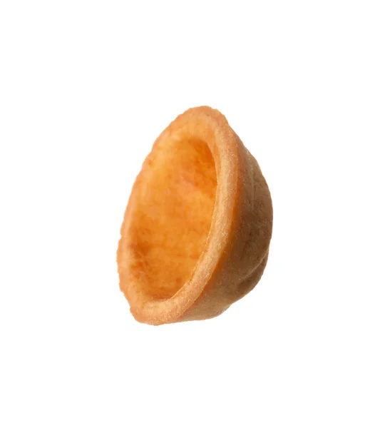 Polovina Lahodné Ořechové Sušenky Izolované Bílém — Stock fotografie