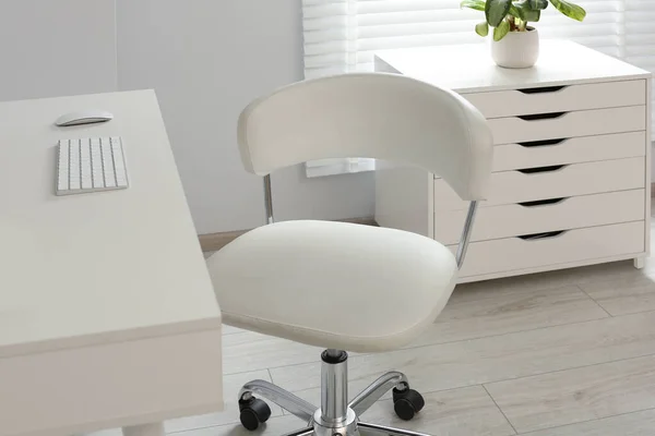 Stylish Office Chair Workplace Room Interior Design — Stockfoto