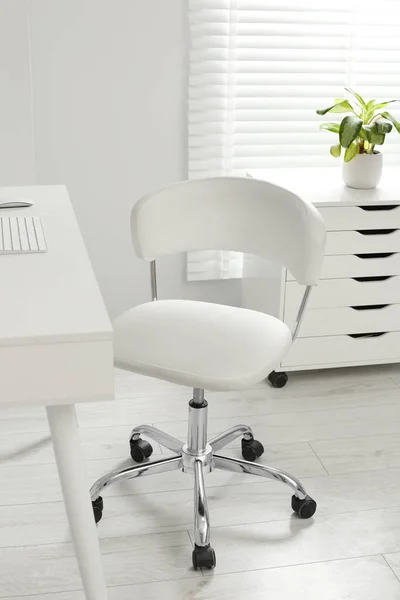 Stylish Office Chair Workplace Room Interior Design — Stockfoto