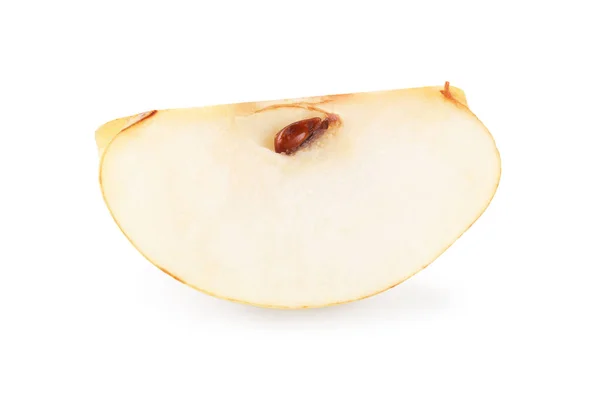 Scheibe Frischer Apfelbirne Isoliert Auf Weiß — Stockfoto