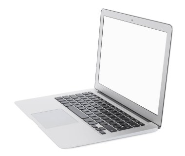 boş bir ekran üzerinde beyaz izole ile modern dizüstü bilgisayar