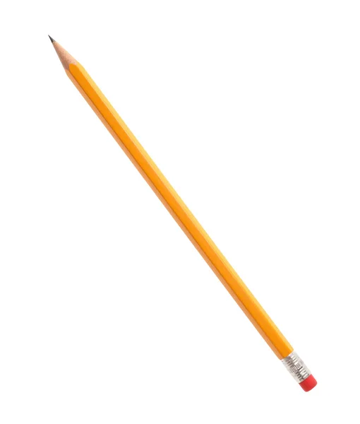 Graphite Pencil Eraser Isolated White School Stationery — Fotografia de Stock