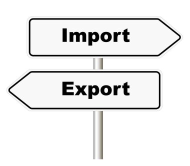 Beyaz arkaplanda ok şeklindeki yol işaretini içeriye aktar