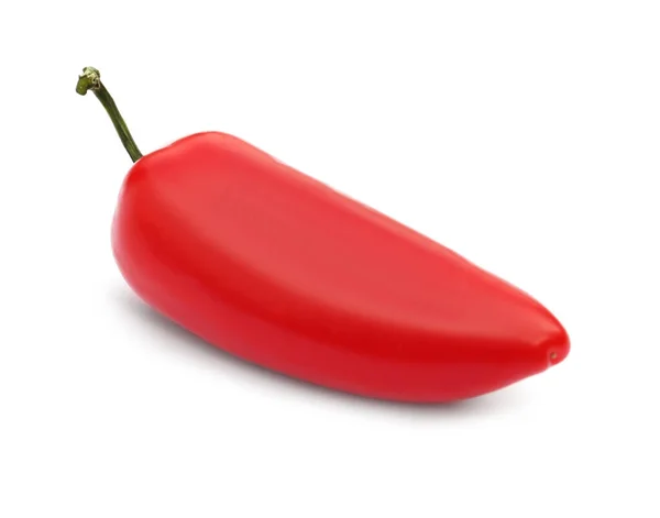 Fresh Raw Red Hot Chili Pepper Isolated White — Stock Photo, Image
