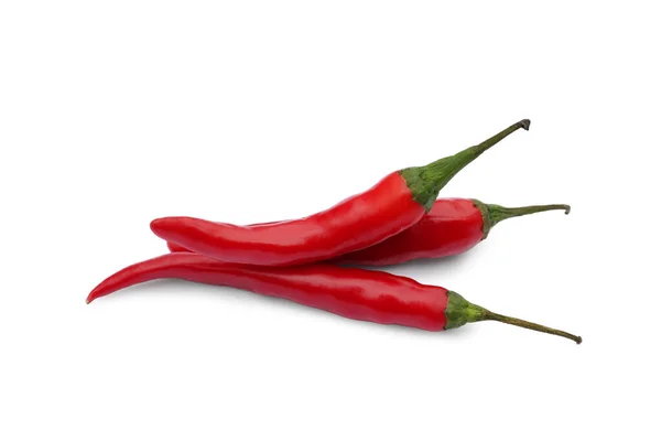 Piros Forró Chili Paprika Fehér Háttér — Stock Fotó