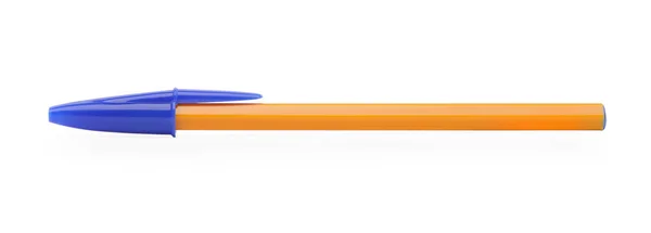 New Orange Plastic Pen Isolated White — Stock Photo, Image
