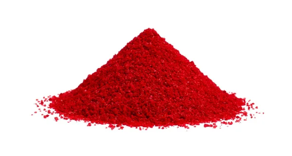 stock image Heap of red food coloring isolated on white