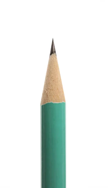 Graphite Pencil Isolated White Closeup School Stationery — Photo