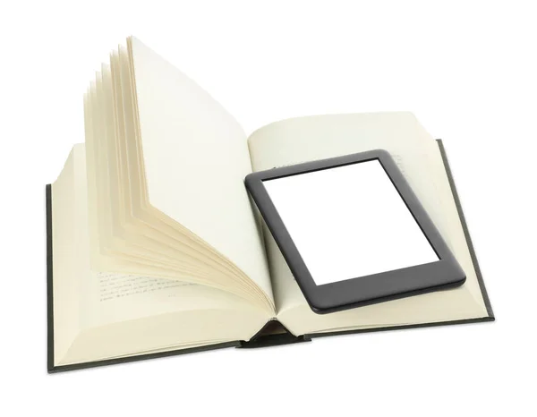 Open Hardcover Book Modern Book Isolated White — Stock Photo, Image