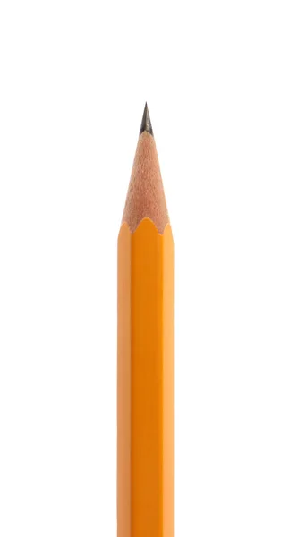 Graphite Pencil Isolated White Closeup School Stationery — Stok fotoğraf