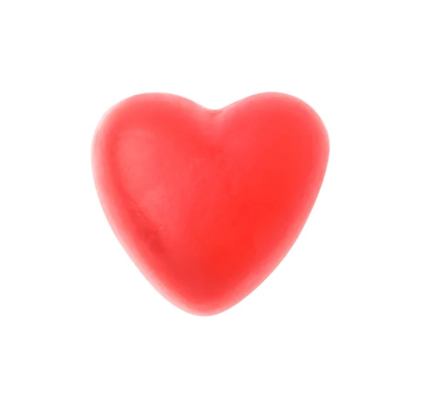 Gelee Bonbons Herzform Isoliert Auf Weiß — Stockfoto