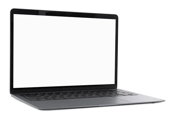 Laptop Dengan Layar Kosong Diisolasi Dalam Warna Putih — Stok Foto