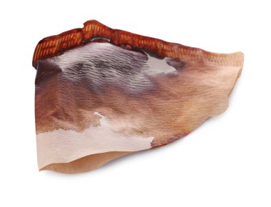 Beyaz üzerine izole edilmiş kağıt kahve filtresi