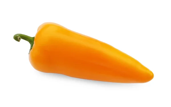 Friss Nyers Narancs Csípős Chili Paprika Izolált Fehér — Stock Fotó