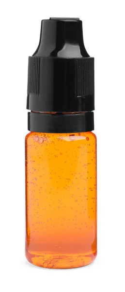 Бутылка Оранжевых Пищевых Красителей Белом Фоне — стоковое фото