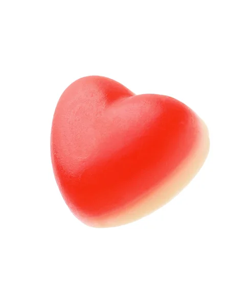 Jelly Candy Shape Heart Isolated White — Stock Photo, Image