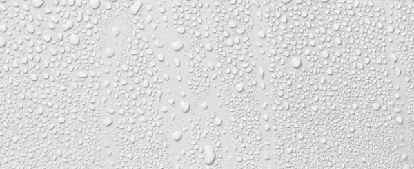 白色表面 水滴为背景 横幅设计 — 图库照片
