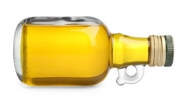 Glass Bottle Cooking Oil Isolated White — Stock Photo, Image