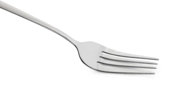 One New Metal Fork Isolated White — Stock Photo, Image
