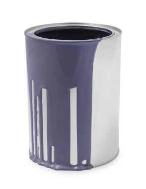 Gri boya tenekesi beyaza izole edilmiş