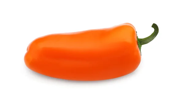 Verse Rauwe Oranje Hete Chili Peper Geïsoleerd Wit — Stockfoto