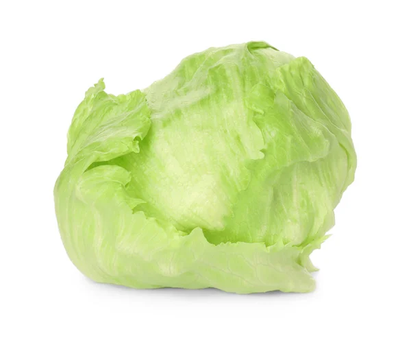 Fresh Green Iceberg Lettuce Isolated White — Stock Photo, Image