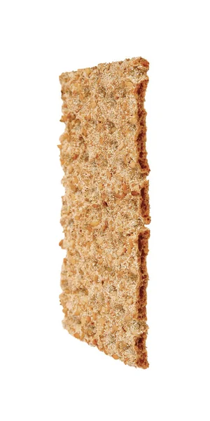 Φρέσκο Τραγανό Ψωμί Που Απομονώνεται Στο Λευκό Υγιεινό Σνακ — Φωτογραφία Αρχείου
