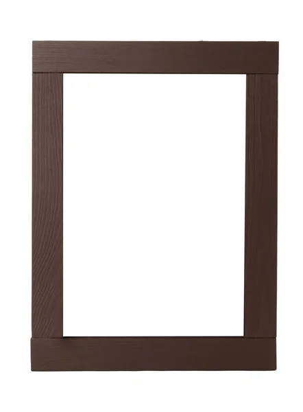 stock image Wooden frame isolated on white. For mirror, photo, picture, painting and others