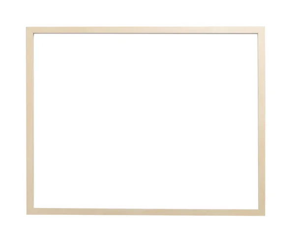 Wooden Frame Isolated White Mirror Photo Picture Painting Others — Stock Photo, Image