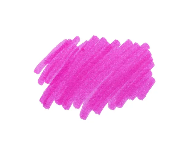 Штрих Фиолетовым Маркером Выделенный Белом Вид Сверху — стоковое фото