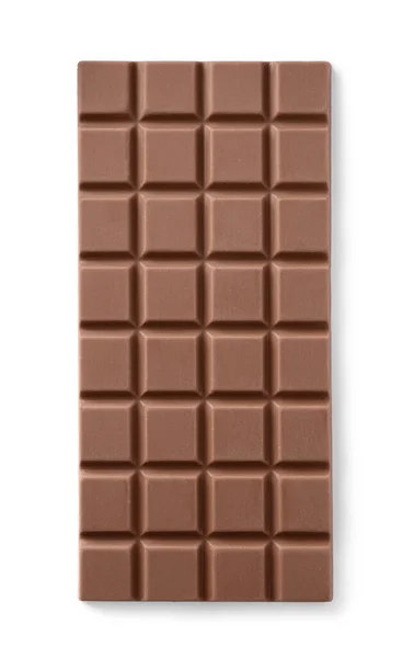 Вкусный Молочный Шоколад Изолированный Белом Вид Сверху — стоковое фото