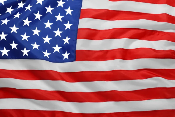 Národní Vlajka Usa Jako Pozadí Detailní Záběr — Stock fotografie