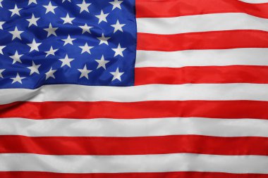 Arka plan olarak ABD ulusal bayrağı, yakın plan