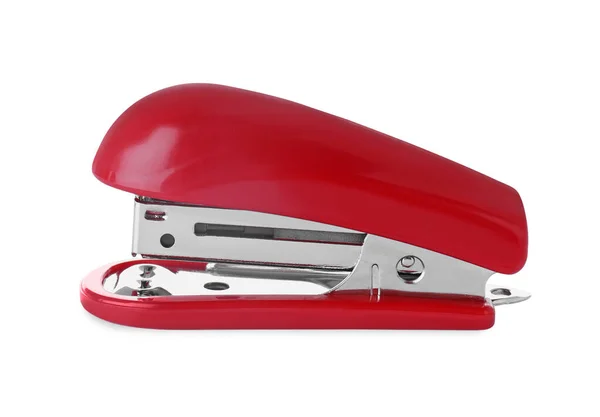 stock image New bright red stapler isolated on white